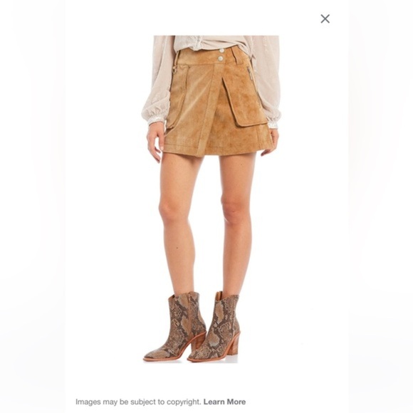 Tan Cargo Mini Skirt for Casual Occasions - Picture 1 of 4